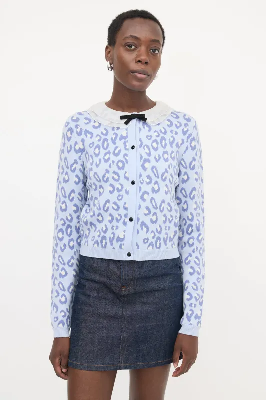 2019 Cropped Intarsia Cardigan made by Miu Miu
