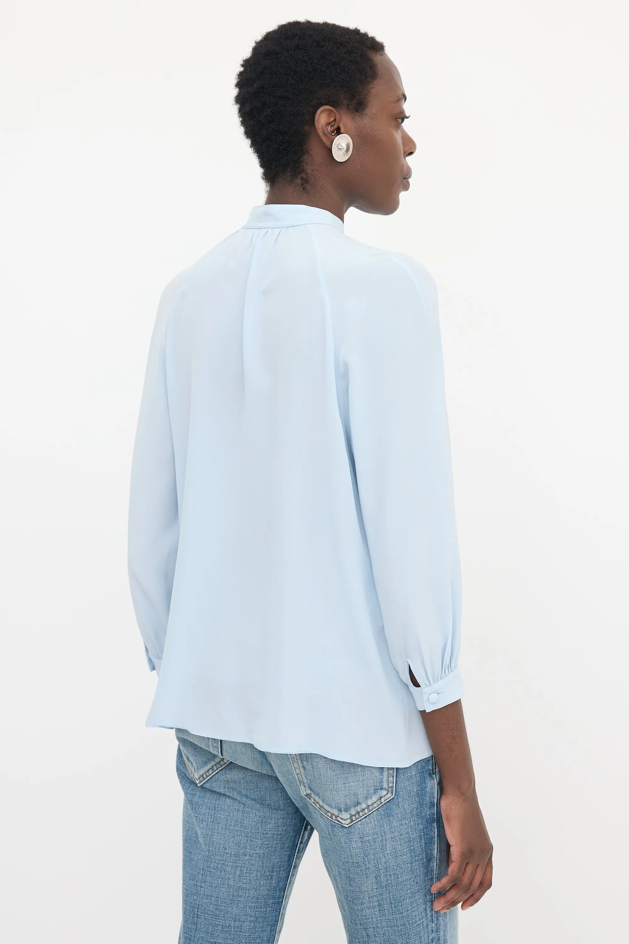 Silk Crepe Blouse sold by VSP Consignment product image thumbnail 3