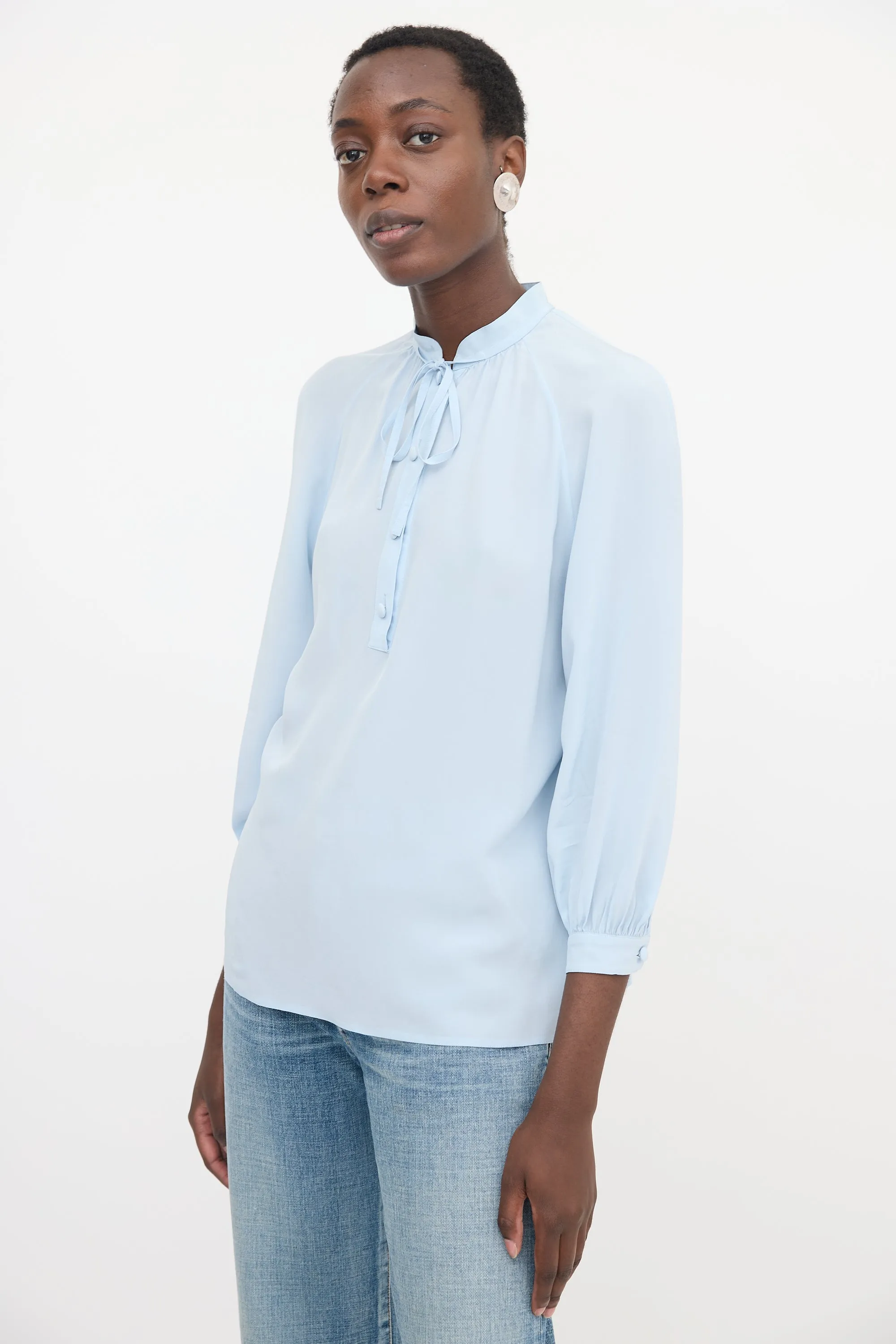 Silk Crepe Blouse sold by VSP Consignment product image thumbnail 2