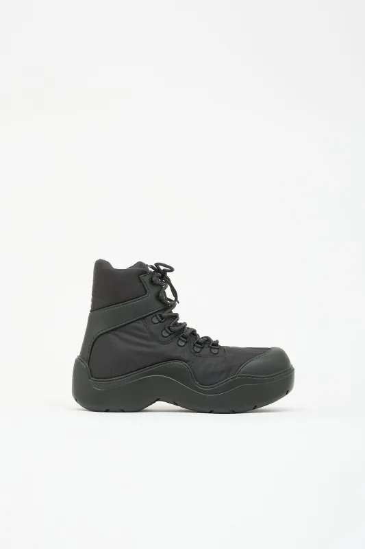 Nylon Puddle Bomber Boot made by Bottega Veneta