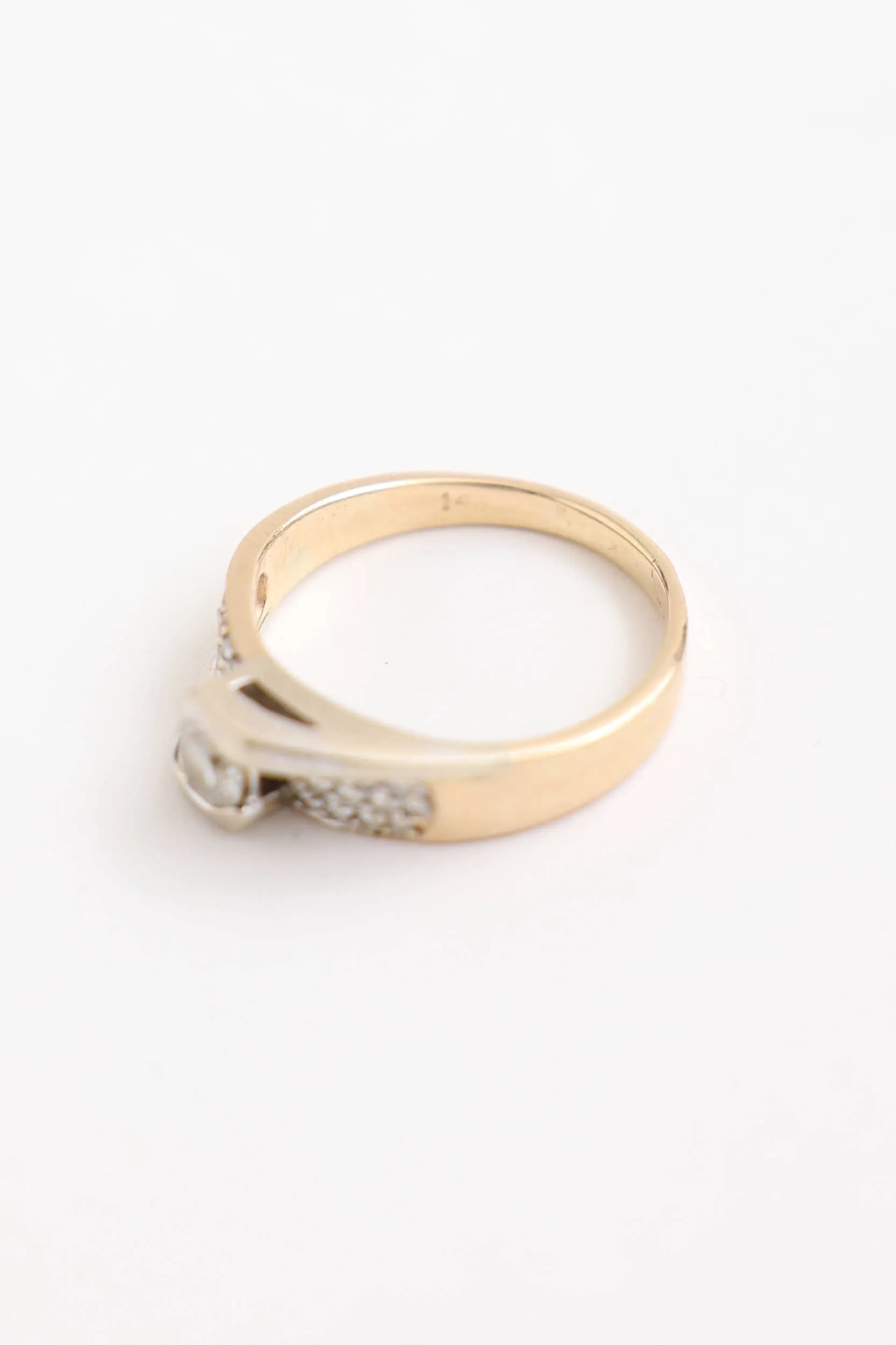 14K Yellow & White Gold Raised Diamond Ring sold by VSP Consignment product image thumbnail 3