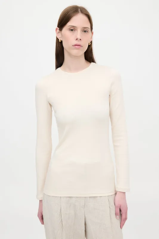 Ribbed Knit Long Sleeve Top made by Brunello Cucinelli