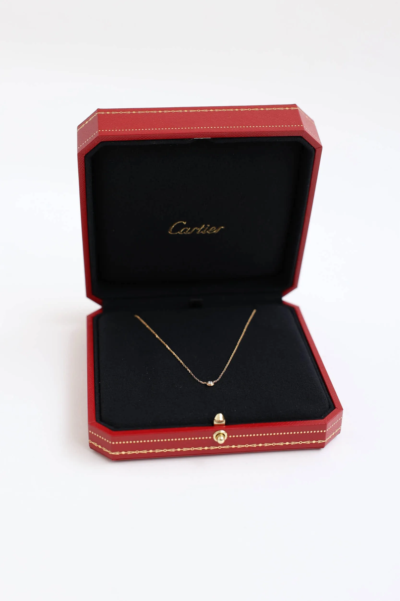 18K Yellow Gold Diamond D'Amour Mini Necklace sold by VSP Consignment product image thumbnail 4