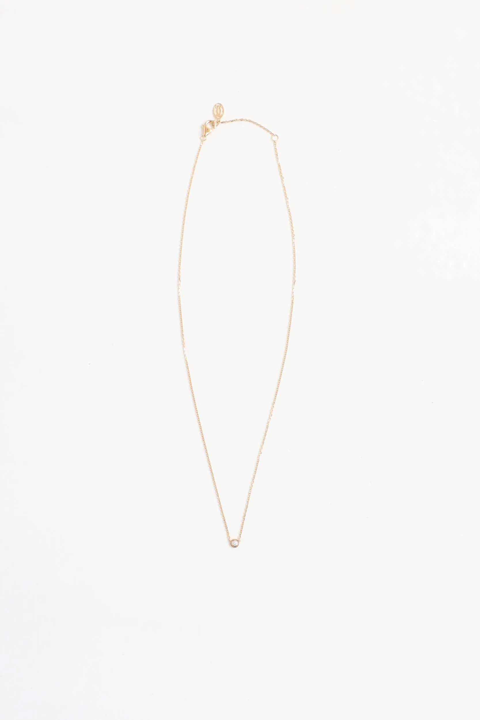 18K Yellow Gold Diamond D'Amour Mini Necklace sold by VSP Consignment
