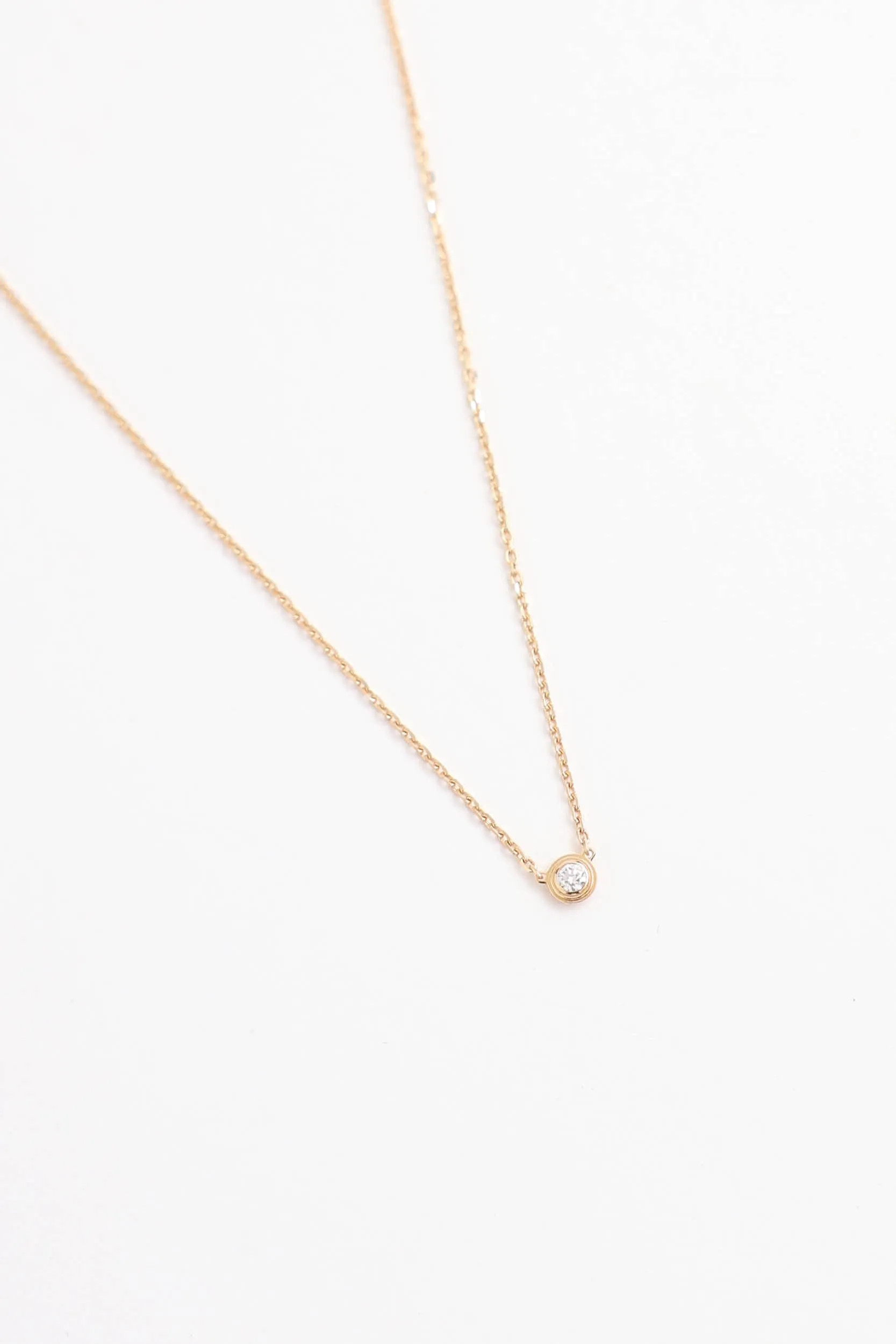 18K Yellow Gold Diamond D'Amour Mini Necklace sold by VSP Consignment product image thumbnail 2