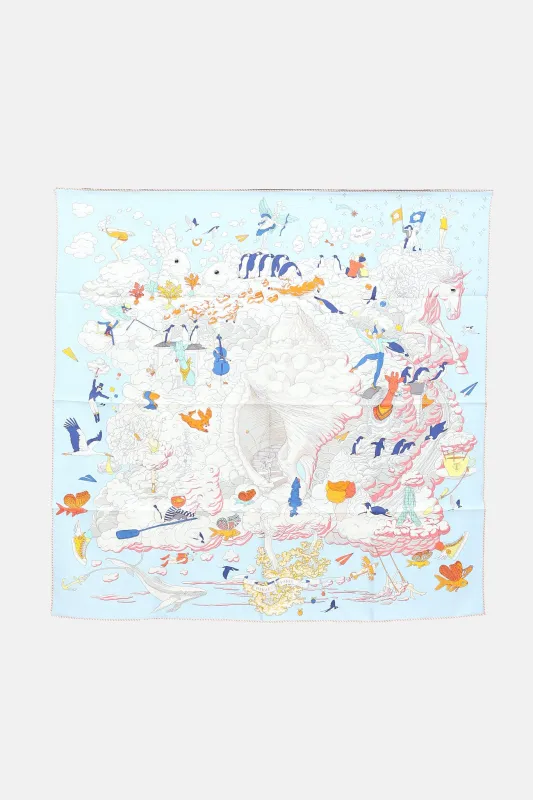 Sur Mon Nuage 90 Scarf made by Hermes