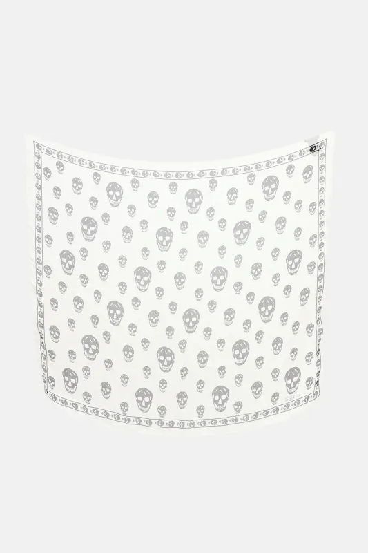 Silk Skull Scarf made by Alexander McQueen