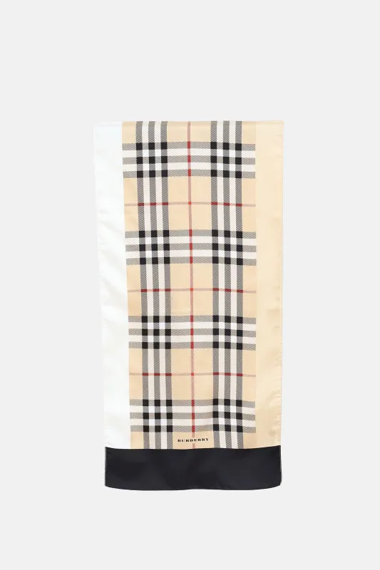 Check Print Silk Scarf made by Burberry