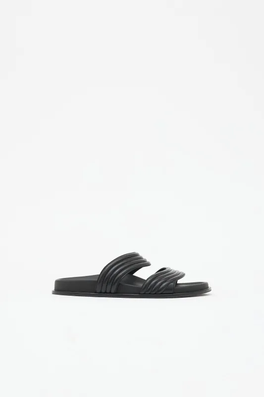 Quilted Leather Slide made by Alaia