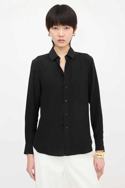 Silk Button Up Shirt made by Yves Saint Laurent