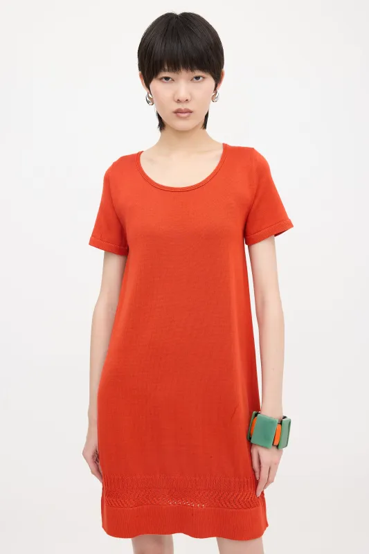 Silk Knit T-Shirt Dress made by Hermes