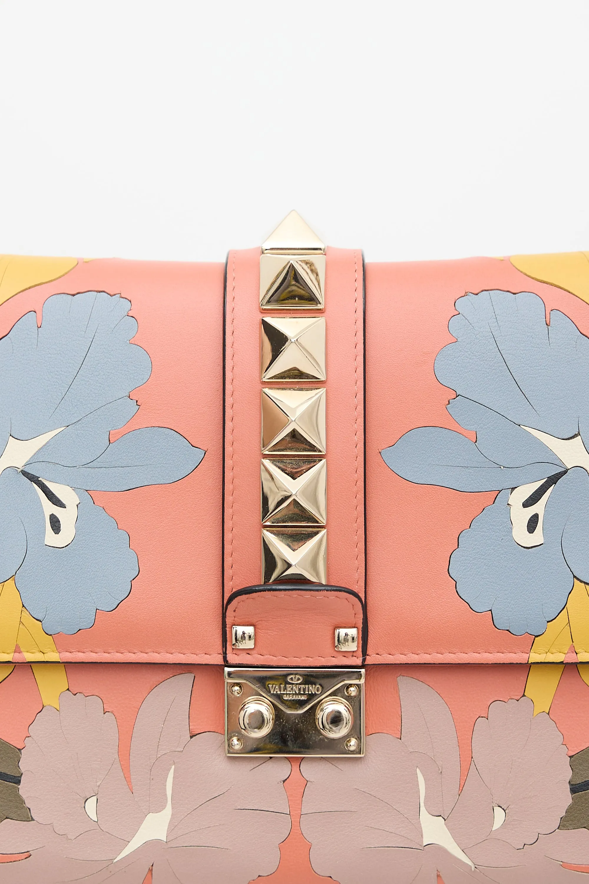 Leather Floral Rockstud Bag sold by VSP Consignment product image thumbnail 3