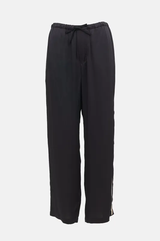 Satin Wide Leg Pant made by Brunello Cucinelli