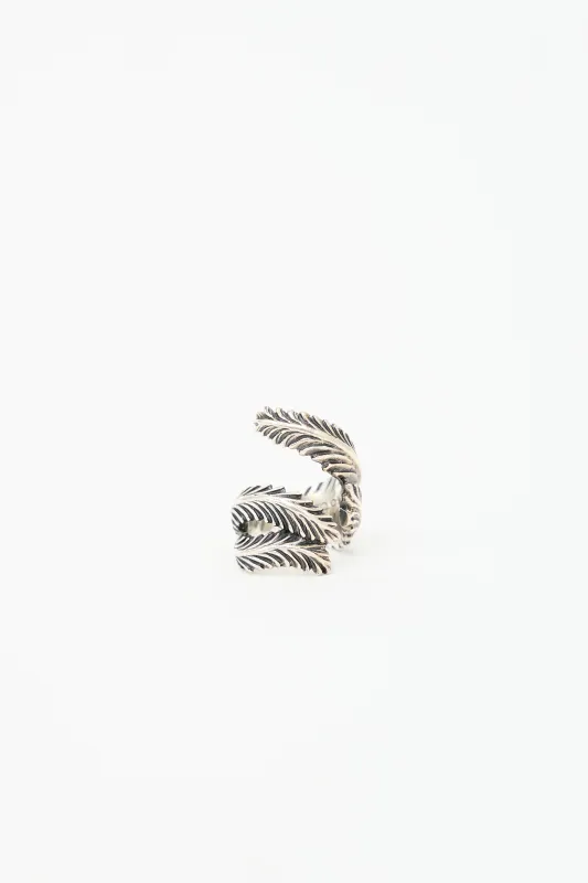 950 Silver Feather Ring made by Yohji Yamamoto
