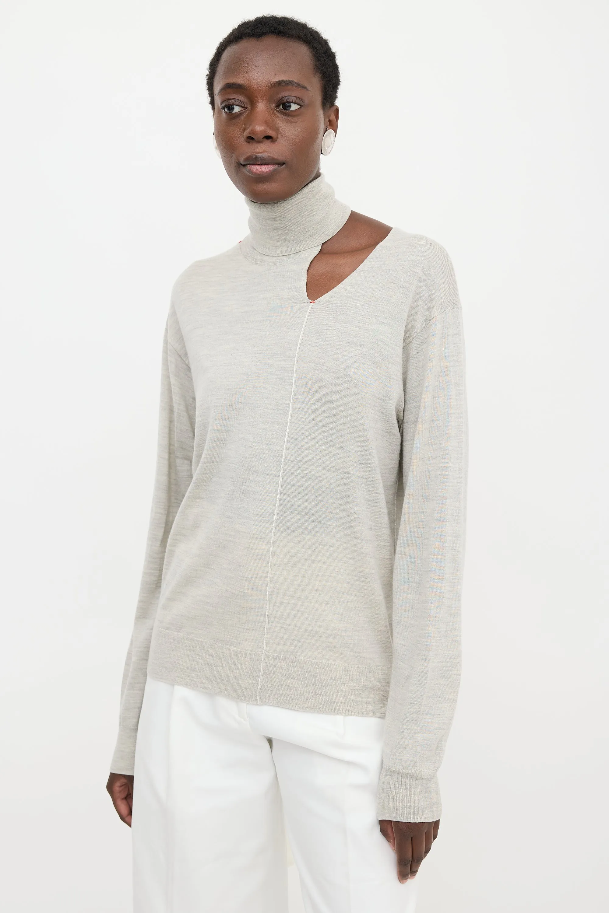 Wool & Silk Cutout Sweater sold by VSP Consignment product image thumbnail 3