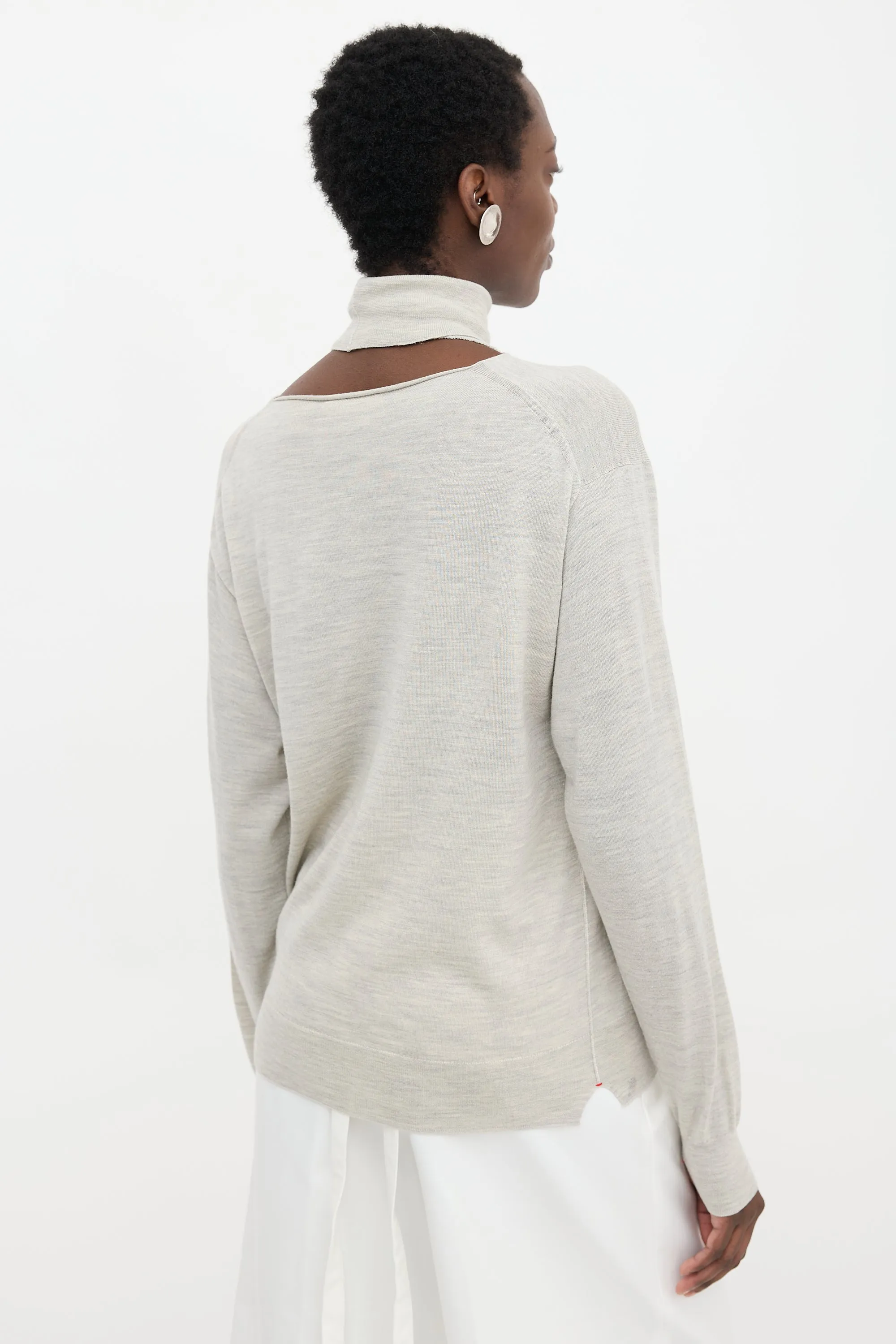 Wool & Silk Cutout Sweater sold by VSP Consignment product image thumbnail 4