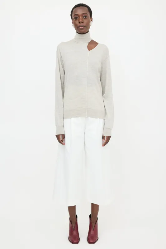 Wool & Silk Cutout Sweater made by Celine