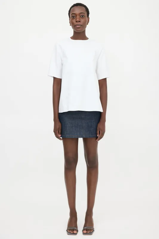 Poplin Checked Blouse made by Thom Browne