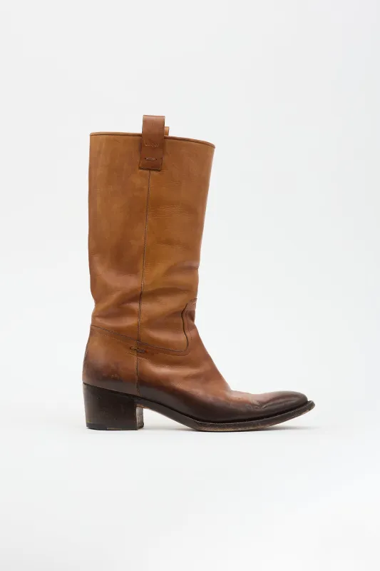 Leather Riding Boot made by Gucci