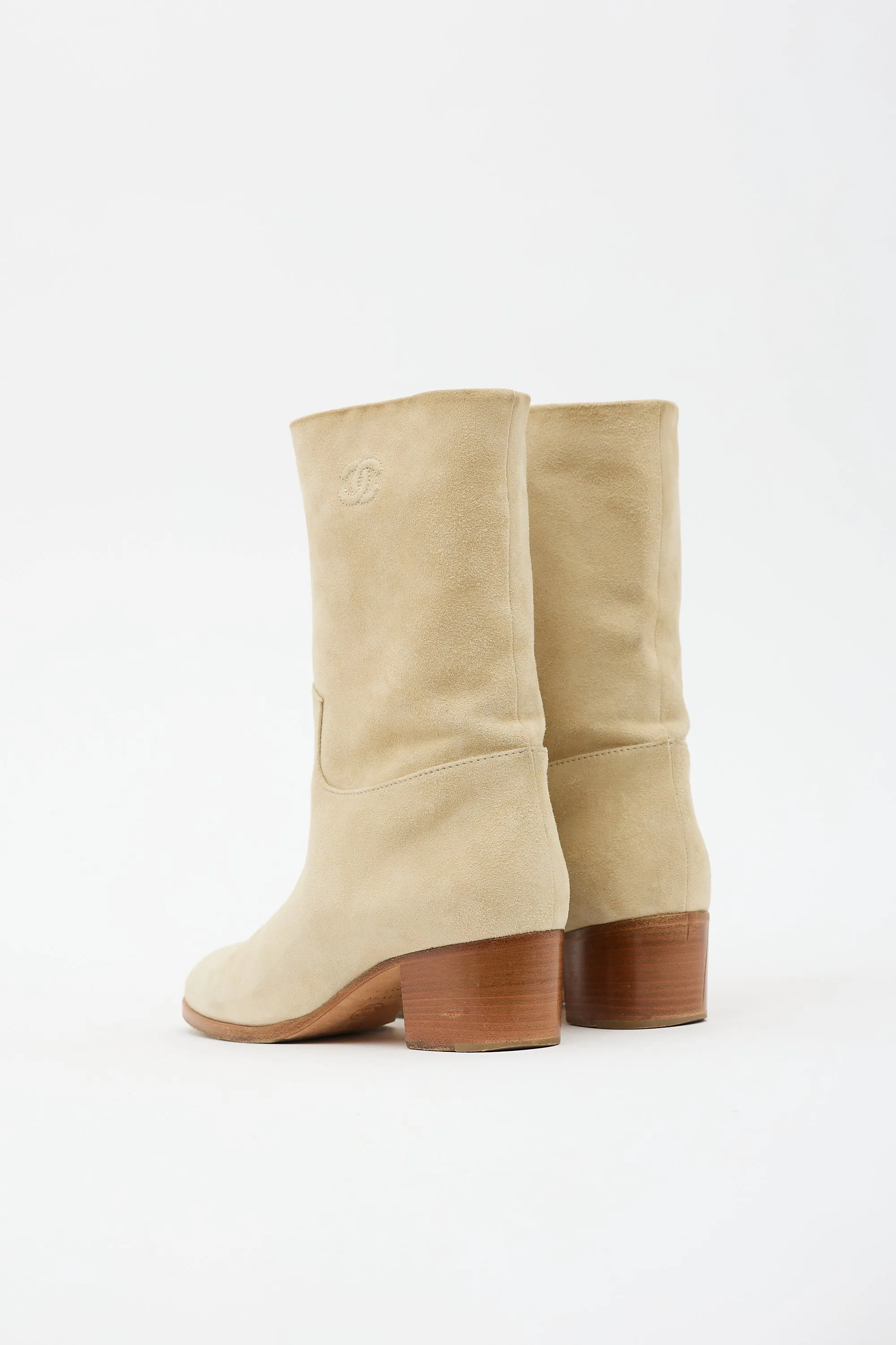 Suede CC Ankle Boot sold by VSP Consignment product image thumbnail 4
