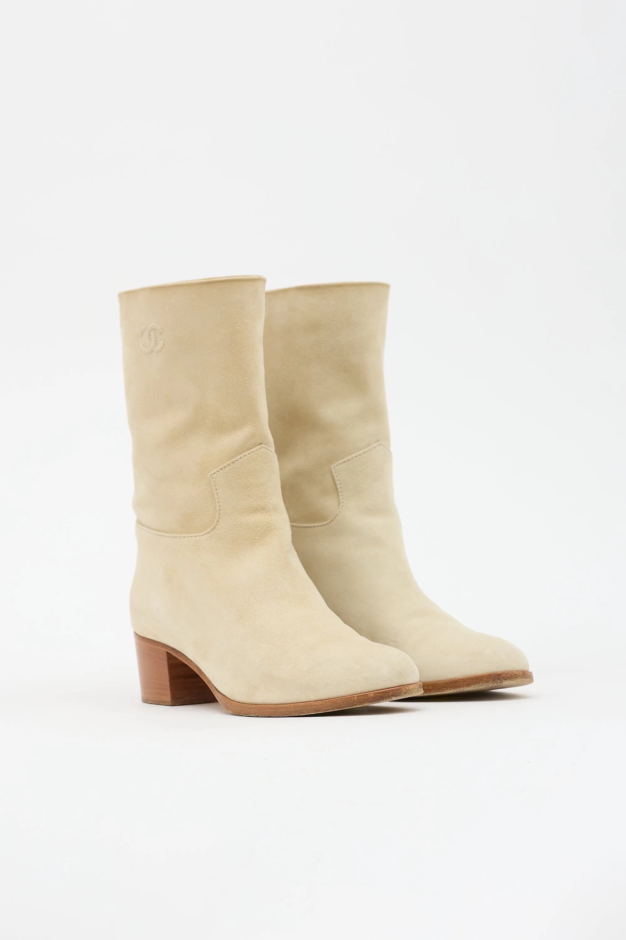 Suede CC Ankle Boot sold by VSP Consignment product image thumbnail 2