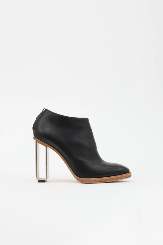 Leather Perforated Ankle Boot made by Hermes