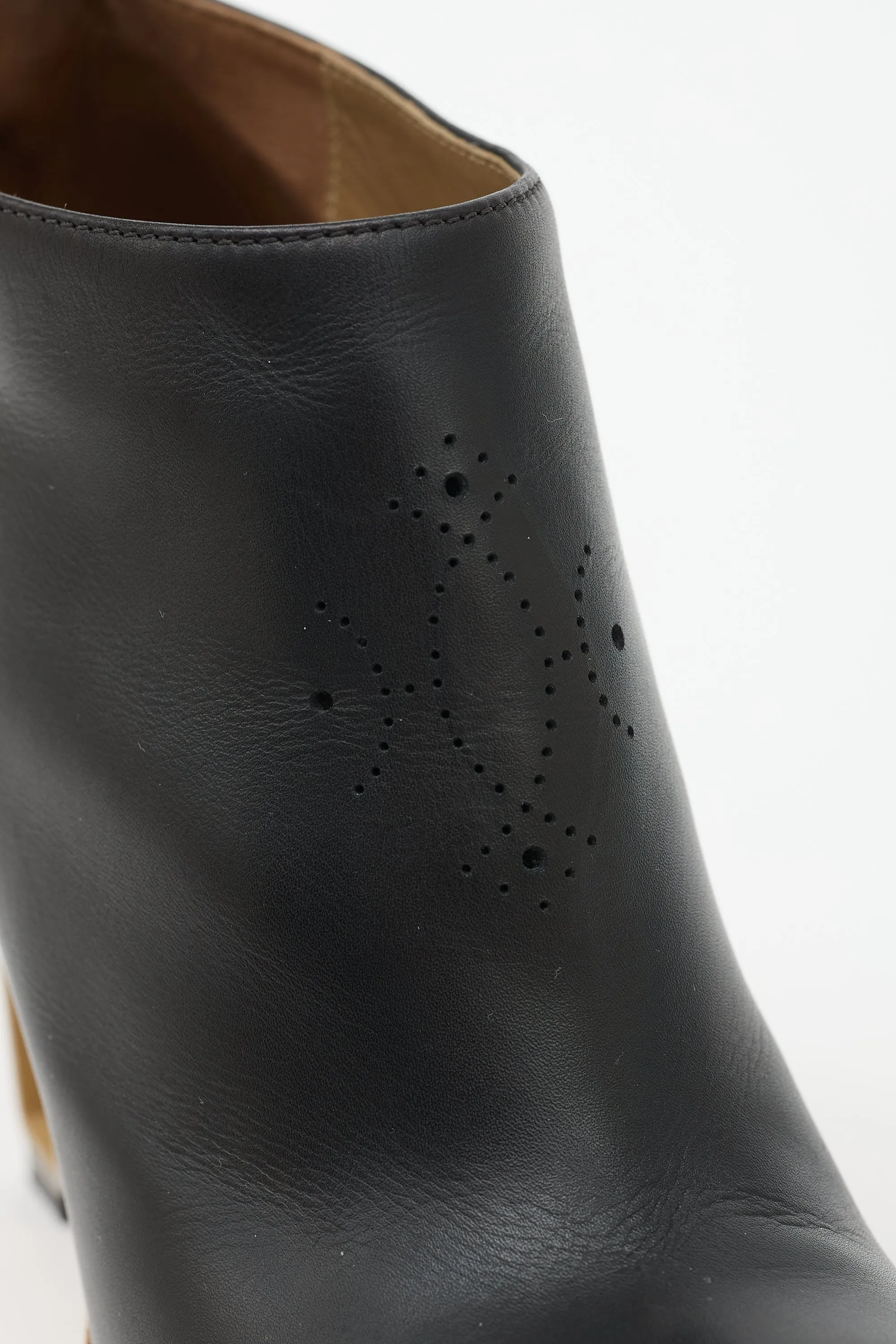 Leather Perforated Ankle Boot sold by VSP Consignment product image thumbnail 5