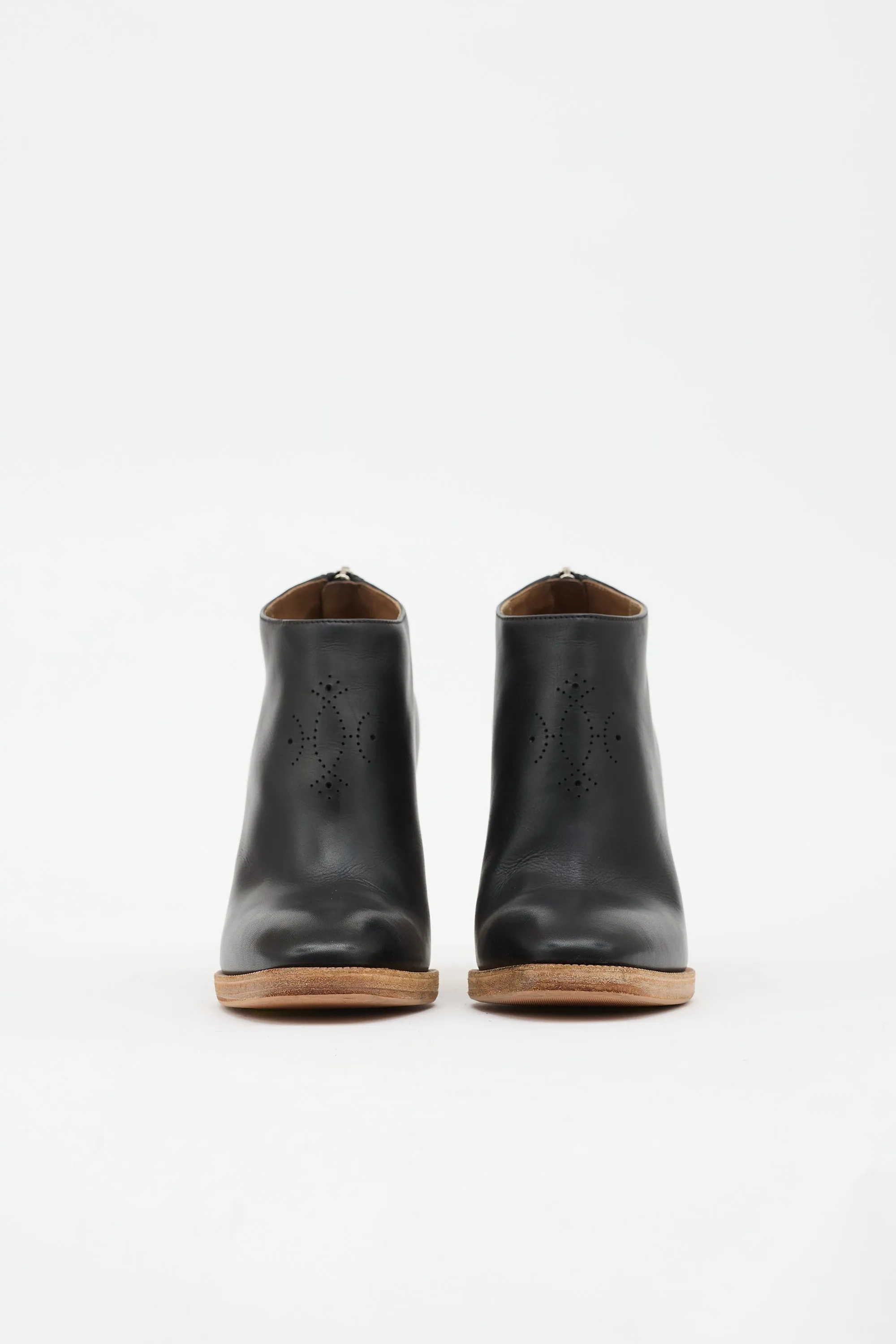 Leather Perforated Ankle Boot sold by VSP Consignment product image thumbnail 3