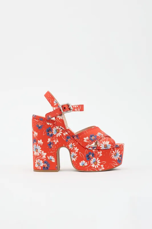 Floral Platform Sandal made by Miu Miu