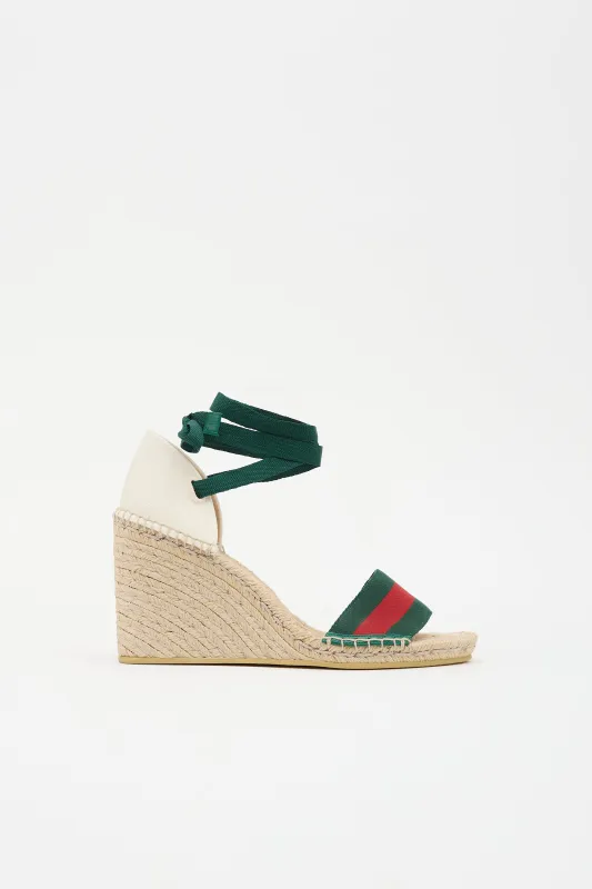 Lilibeth Web Espadrille Sandal made by Gucci