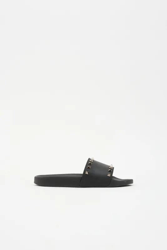 Rubber Rockstud Slide made by Valentino
