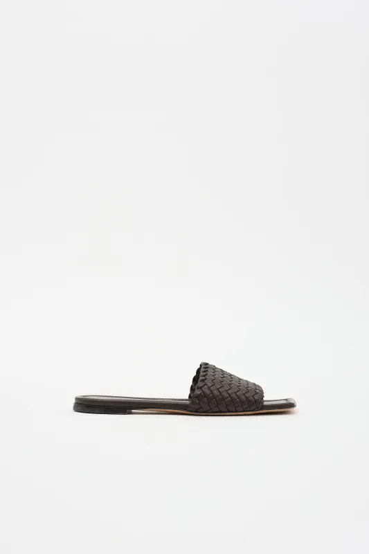 Leather Intrecciato Slide made by Bottega Veneta