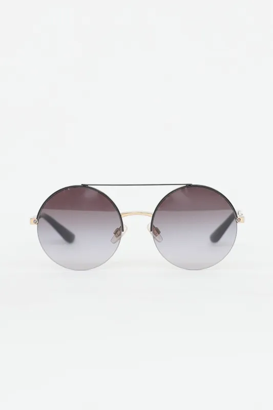DD2237 Round Aviator Sunglasses made by Dolce & Gabanna