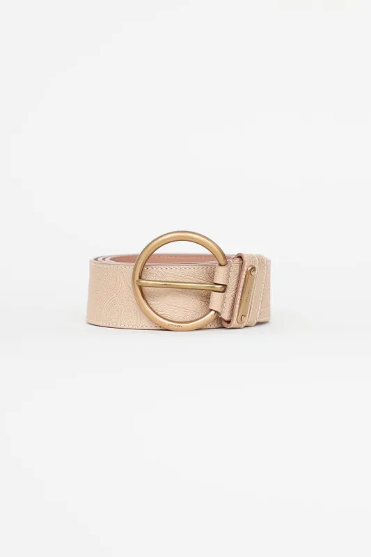Metallic Embossed Belt made by Prada