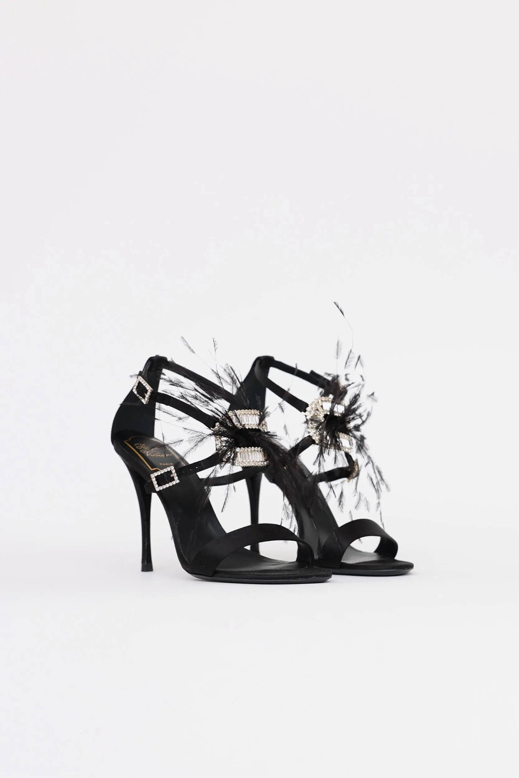 Feather Strass Heel Sandal sold by VSP Consignment product image thumbnail 3