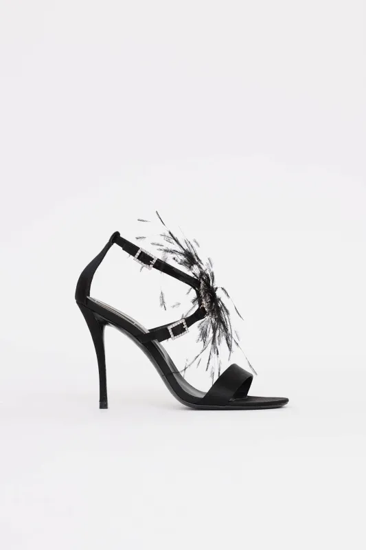 Feather Strass Heel Sandal made by Roger Vivier