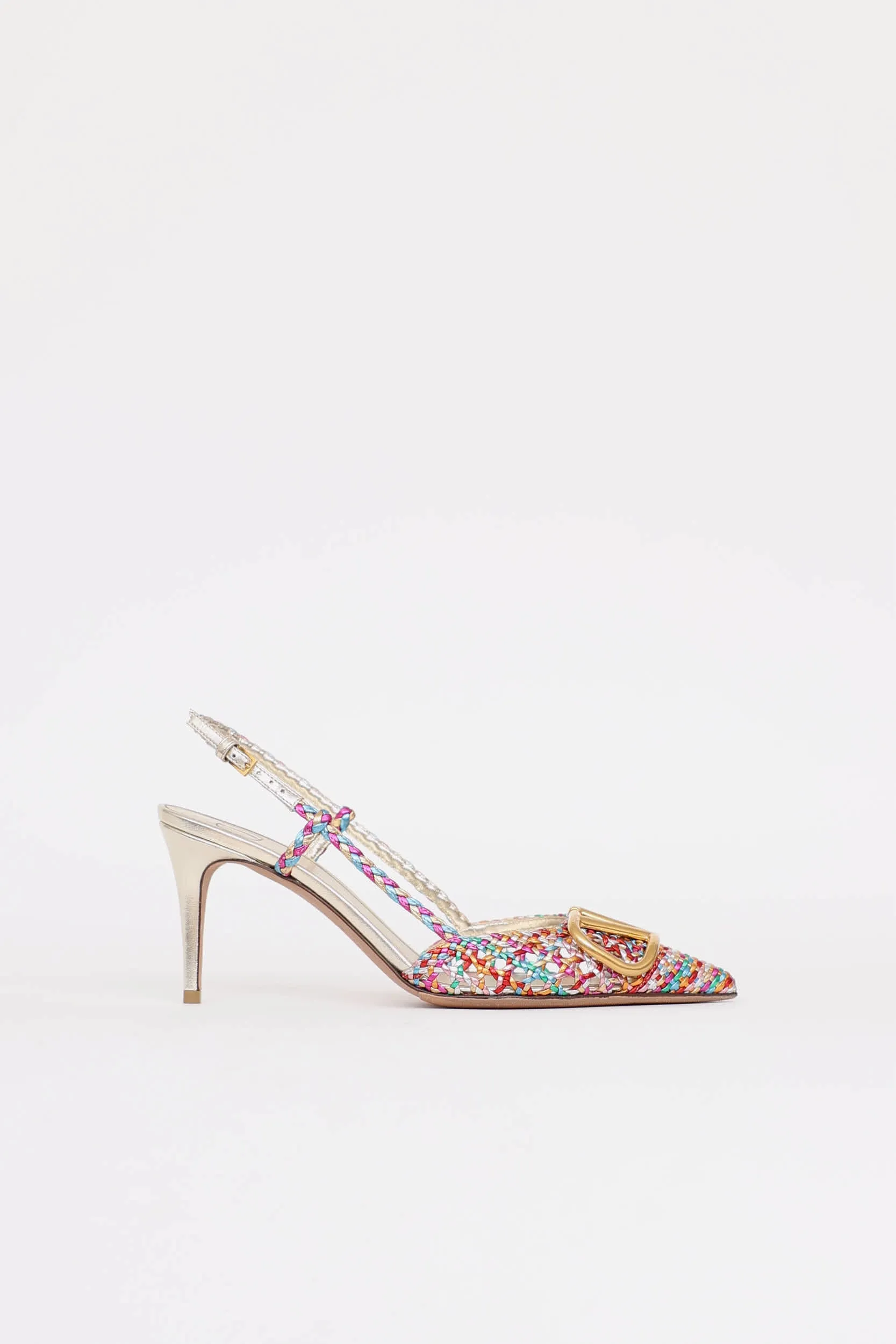 Woven Slingback Pump sold by VSP Consignment