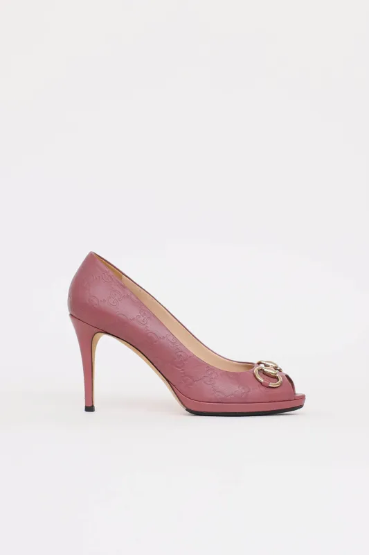Guccisima Peep Toe Pump made by Gucci