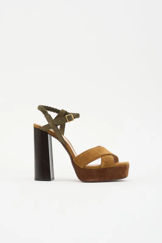 Suede Platform Sandal made by Lanvin