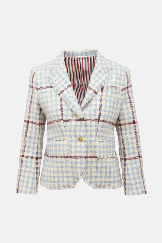 Wool Checked Blazer made by Thom Browne