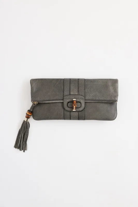 Lucy Bamboo Flap Clutch made by Gucci