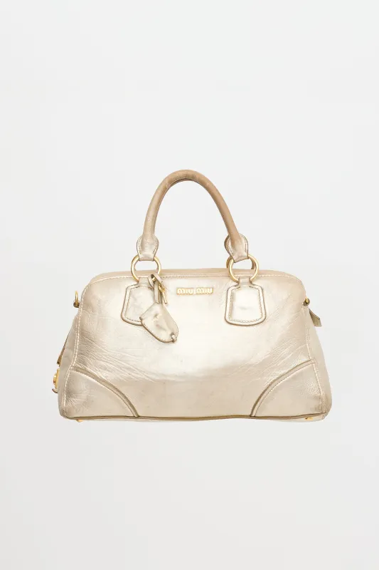 Padded Metallic Leather Bag made by Miu Miu