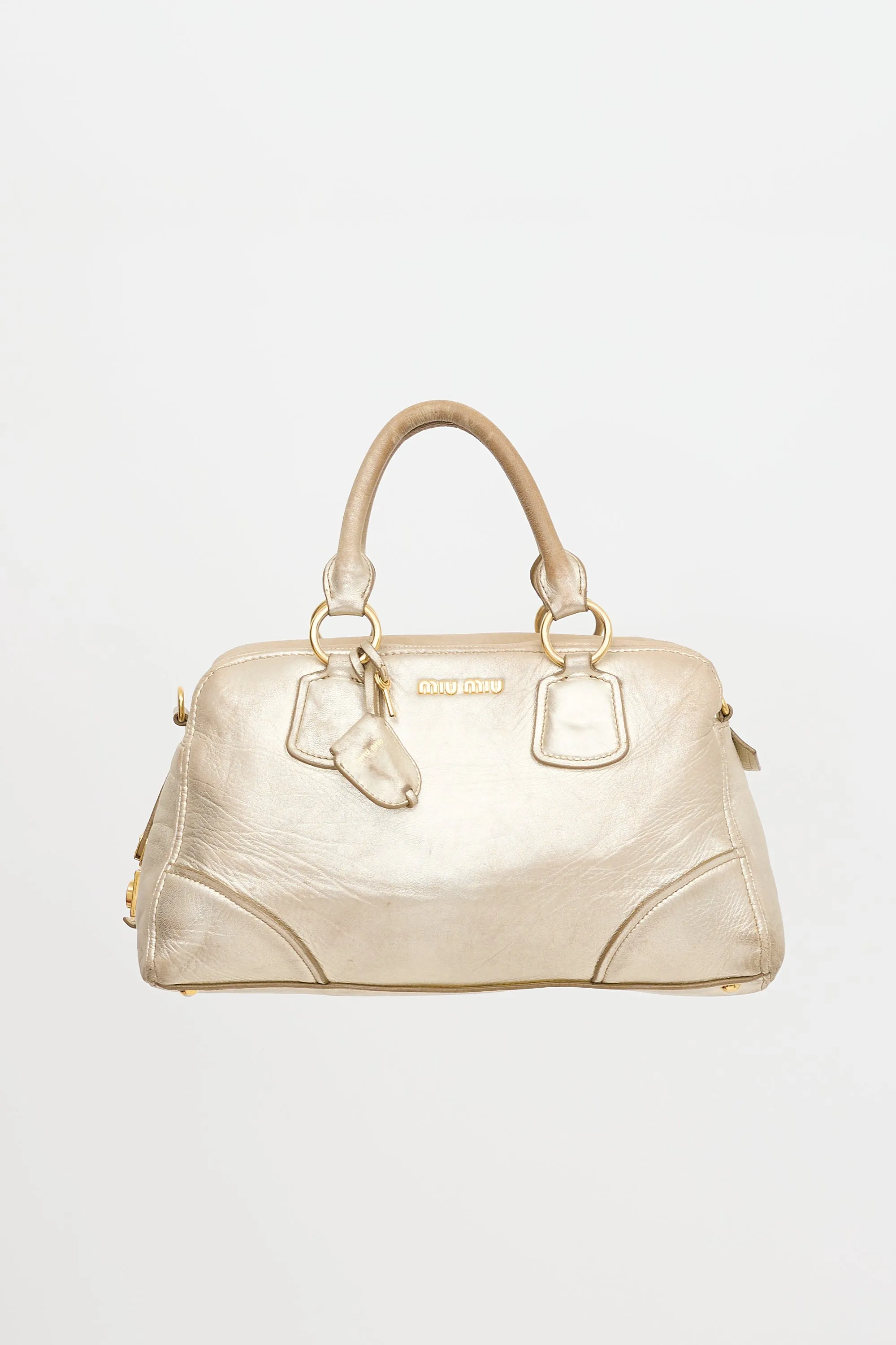 Padded Metallic Leather Bag sold by VSP Consignment