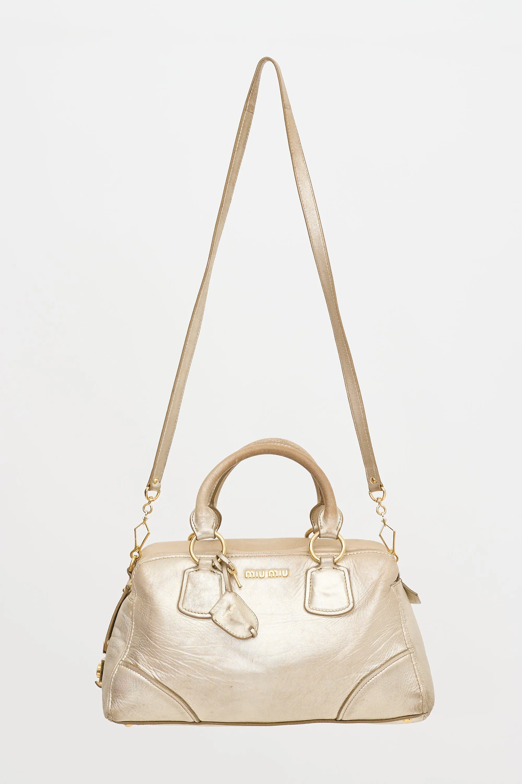 Padded Metallic Leather Bag sold by VSP Consignment product image thumbnail 2