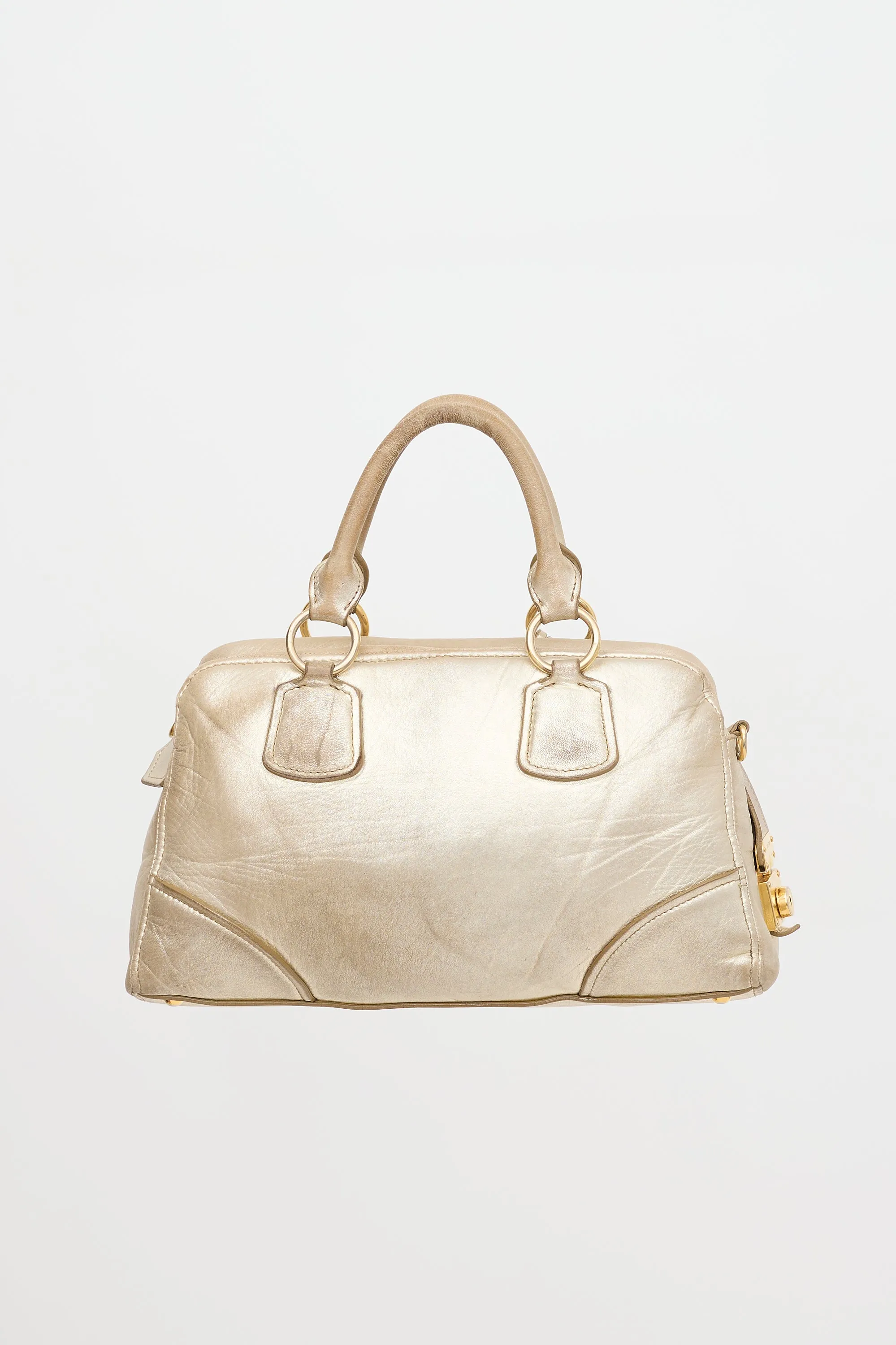 Padded Metallic Leather Bag sold by VSP Consignment product image thumbnail 3