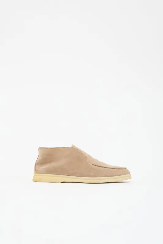 Suede Open Walk Ankle Boot made by Loro Piana