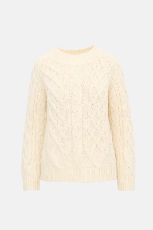 Wool Cable Knit Sweater made by Dries Van Noten