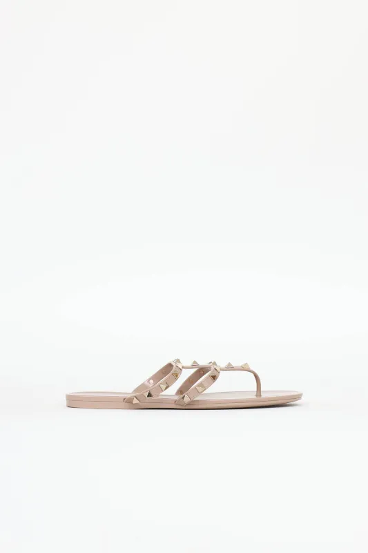 Rubber Rockstud Sandal made by Valentino