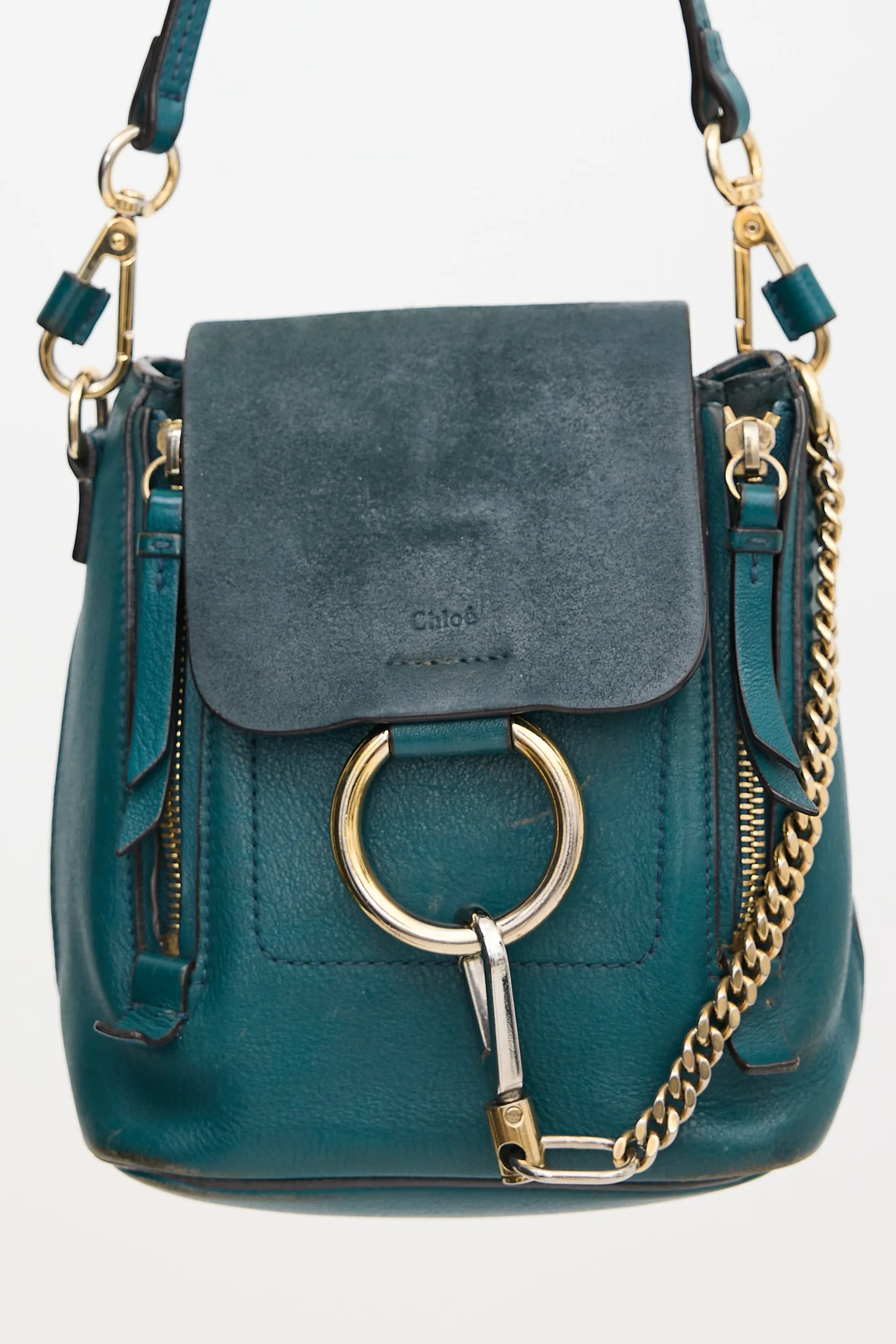 Leather & Suede Mini Faye Backpack sold by VSP Consignment product image thumbnail 3