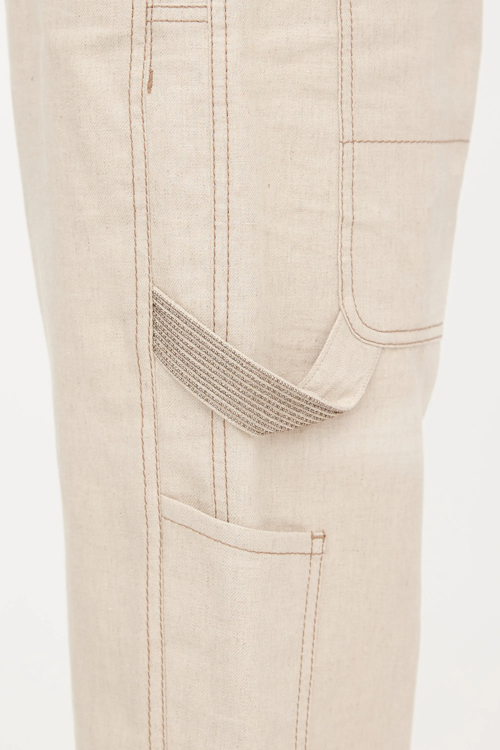 Linen Monili Straight Leg Pant sold by VSP Consignment product image thumbnail 4